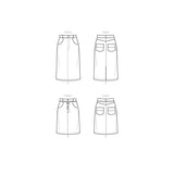 New Look Misses' Jean Style Skirt Sewing Pattern Kit, Code N6703, Sizes 6-8-10-12-14-16-18, Multicolor