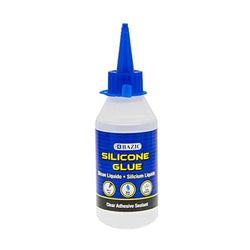 BAZIC Silicone Glue 3.38 Oz. (100 mL), Waterproof Crack Resistant, Quick Repair for Glass Window Plastic Kitchen Home Improvement, 1-Pack