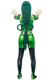 C-ZOFEK Women's Asui Tsuyu Froppy Cosplay Costume Green Bodysuit Jumpsuit (Medium)