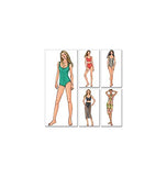 BUTTERICK PATTERNS B4526 Misses' Swimsuit and Wrap, Size EE (14-16-18-20)