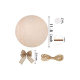 10 Pieces Blank Wood Circles 12 Inch Sign Unfinished Wood Slices Front Door Decor Round Wooden Hanging Sign with Twine