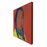 Andy Warhol Pop Art The American Indian (Russell Means) Canvas Wall Art Poster Modern Home Decor Stretched Prints For Bathroom Living Room Bedroom Ready To Hang 12x12in