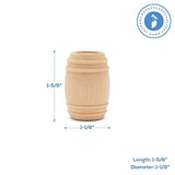 Wooden Pickle Barrel 1-5/8" Inch, Pack of 10, Small Unfinished Cargo Drums, Perfect for Miniatures, Scale Models, Toy Train Making or Woodworking Craft Projects, by Woodpeckers