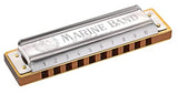 Hohner Marine Band 1896 Harmonica - Key of D Bundle with Zip Case, Instructional Manual, and Austin Bazaar Polishing Cloth