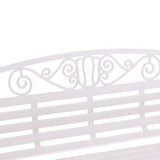 Dollhouse Furniture 1:6 Scale Miniature Modern Styled Garden Patio Park Bench Garden Decor - White