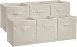 AmazonBasics Foldable Storage Cubes - 6-Pack, Beige