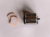 Macy Mae 1:12 Scale Dollhouse Metal Toaster. Picture Perfect Miniature Doll House Kitchen Accessory.