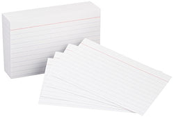 AmazonBasics Heavy Weight Ruled Index Cards, White, 3x5-Inch, 100-Count