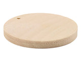 100 Pack - CleverDelights 1 3/8" Round Unfinished Wood Pendants - Wooden Circles - 35mm Diameter