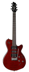 Godin XTSA Solid Body 3-Voice Electric Guitar (Dark Trans Red)