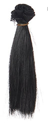 Black 15cm*100cm DIY High-temperature Wire Hair Row For BJD / Blythe /Barbie Doll Wigs