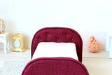 Miniature Bed 1:12 Scale Dollhouse Furniture Blanket Pillow BJD Doll Handmade