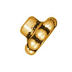 TierraCast 22K Gold Plated Pewter Bead Aligners 5mm (4 Beads)