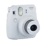 Fujifilm instax Mini 9 Instant Camera (Smokey White) and instax Film Twin Pack (20 Exposures) Bundle