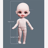Xin Yan Bjd Dolls 1/8 Sd Smart Doll 6.3 Inch 28 Ball Jointed Doll DIY Toys with Full Set Clothes Shoes Wig Makeup, Best Gift for Girls 3-Year-Old and Up (Color : A)