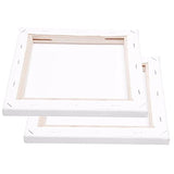 Blank Canvas Board Wooden Framed For Painting DIY Paint By Numbers Kits Oil Painting 2 Pieces Pack (20x20cm)