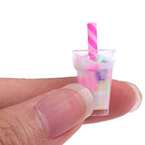 5Pcs Miniature Cream Drinks Cups Model Dolls Kitchen Food 1:12 Dollhouse Accessories