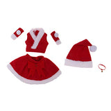 Fityle 5pcs Lovely Sleeveless Top, Dress & Hat for 1/3 BJD Dolls Christmas Clothes Accessories