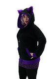 Pawstar Mew Kitty Cat Eared Hoodie Jacket - Medium Purple