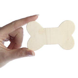 Creative Hobbies 3.5 Inch Unfinished Wood Dog Bone Cutouts, Pack of 12, Ready to Paint or Decorate