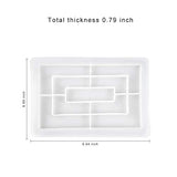 Rectangle Rolling Tray Resin Mold, Silicone Tray Mold with Edges, DIY Epoxy Resin Serving Tray, for Fruit Snack Cosmetic Storage and Decoration (9.84x6.89 Inch) (Small)