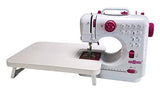 Sew Mighty, Mighty Multi Sewing Machine – Multifunction Machine with 12 Preprogrammed Stitches, Dual Speed, Forward & Reverse, Battery & AC Power with Foot Pedal, Extension Table & Sewing Kit