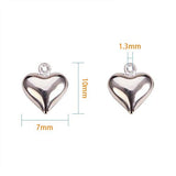 100pcs Heart Pendants Tibetan Style Jewelry Charms for Making Choker Extender Chain Drops