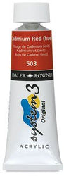 Daler-Rowney System 3 Acrylic 150 ml Tube - Cadmium Scarlet Hue