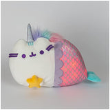 GUND Pusheen Magical Lights Mermaid Pusheenicorn Touch-Activated Light Up Cat Plush Stuffed Animal, 12”
