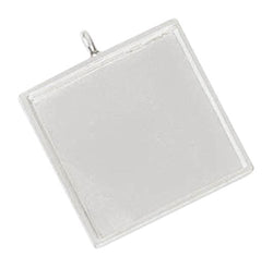 Darice Square Frame Charms, Antique Silver