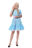 Nuoqi The Shining Grady Twins Costume Womens Blue Chiffon Sweet Lolita Dress Halloween Party Cosplay Costume Adult B 3XL