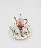 Tukeajuko Miniature Dollhouse Accessories Tea Pot Plate Cup Doll House Porcelain Mini Kitchen Kit Decor Furniture Set 1 12 Scale