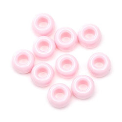 Bulk Buy: Darice DIY Crafts Pony Beads Opaque Pink 6 x 9mm 70 pieces (12-Pack) 06121-1-013