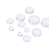 Cabochons Pandahall Elite 50pcs 10~25mm 5 Sizes Half Round Flat Back Clear Glass Dome for Photo