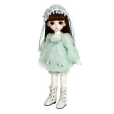 MEESock BJD Doll 26 cm Movable Jointed SD Doll 3D Eyes Long Hair 1/6 Fashion Dolls DIY Kids Toys for Girls Gift