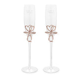 Things Remembered Personalized 6 OZ. Blush Bow Toasting Flute Set with Engraving Included