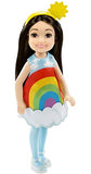 Barbie Club Chelsea Dress-Up Doll (6-Inch Brunette) in Rainbow Costume with Pet and Accessories, for 3 to 7 Year Olds