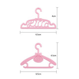 E-TING 60 Pcs Dollhouse Clothes Hanger Furniture Playset Decorate Wardrobe Accessories for Girl Dolls Clothes Gown (Light Pink) …