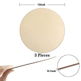 3Pcs 12 Inch Wood Circles for Crafts, Unfinished Blank Wooden Rounds Slice Wooden Cutouts for DIY Crafts, Door Hanger, Sign, Wood Buring, Painting, Christmas Décor
