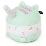 GUND Ice Cream Sandwich Pusheen Sweet Dessert Squishy Plush Stuffed Animal Cat for Ages 8 and Up, Mint and White, 4”