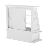 F Fityle White Wooden Bakery Cabinet for 1/12 Scale Dollhouse Room Furnishings Ornament Accessories