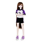 EVA BJD 1/3 SD Dolls Soccer Power Couple Ball Jointed Dolls Toy Clothes + Doll + Accesssories Full Set (Girl)