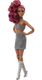 Barbie Signature Barbie Looks Doll (Petite, Red Hair) Fully Posable Fashion Doll Wearing Glittery Crop Top & Skirt, Gift for Collectors