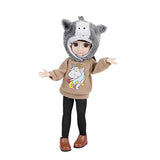 LoveinDIY 14.2 Inch BJD American Doll with Cloth Dress Up Girl Figure for DIY Customizing - Pony
