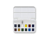 Winsor & Newton 0390658 Cotman Water Colour Paint Brush Pen Set, Set of 12, Half Pans