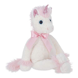 Bearington Fantasy White and Pink Plush Stuffed Animal Unicorn, 16"