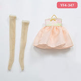 MEShape Fashion BJD Doll Clothes Accessories, Beautiful Pink Dress + Socks for 1/4 SD Doll, Do Not Include Doll