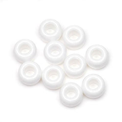 Bulk Buy: Darice DIY Crafts Pony Beads Plastic White 6 x 9mm 245 pieces (6-Pack) 06121-8-02