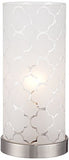 Babette 11" HIgh White Glass Cylinder Accent Lamp