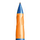 STABILO EASYergo 1.4 with 3 HB Leads-Thin Ergonomic Mechanical Pencil Right-Handed Blue / Neon